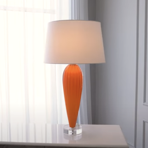 Orange Teardrop Lamp
